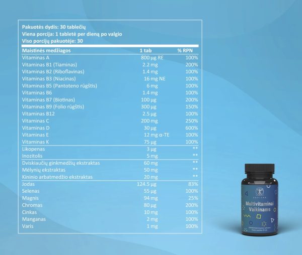 Sapiens Multivitaminai vaikinams Cheap