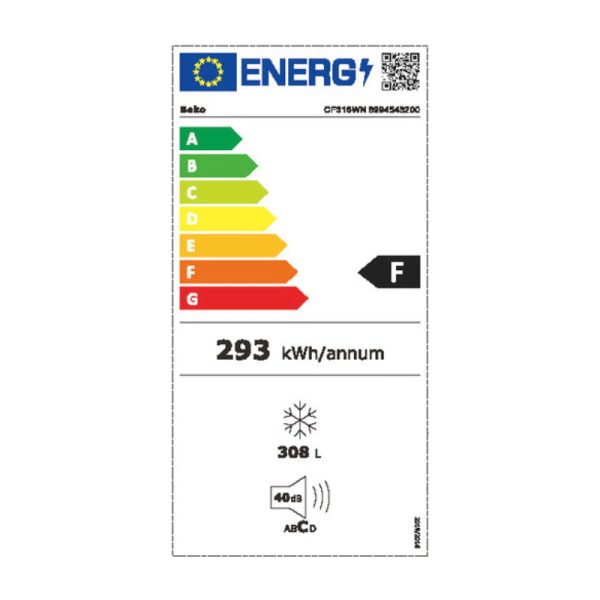 BEKO Freezer box CF316EWN, Energy class E, 308L, Width 112 cm, Height 84.5 cm, White Hot on Sale