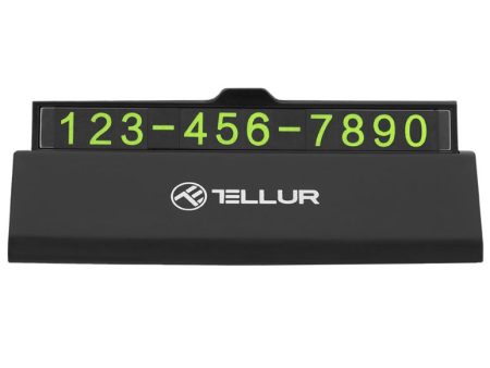 Tellur Temporary car parking phone number card black For Discount