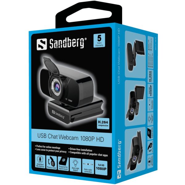 Sandberg 134-15 USB Chat Webcam 1080P HD Sale