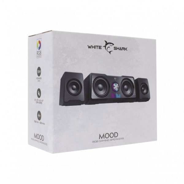 White Shark GSP-968 Mood RGB Gaming 2.2 Speaker System Black Online